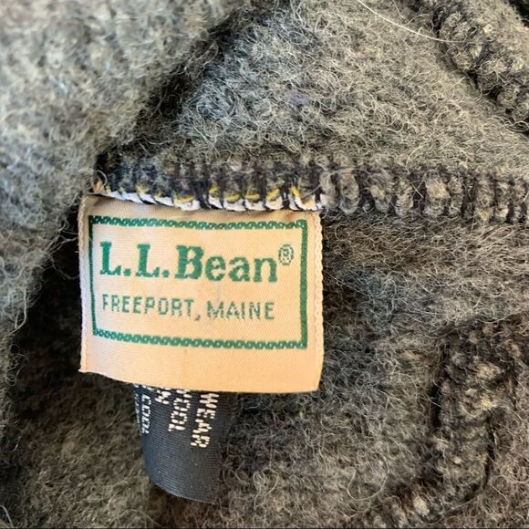 Vintage LL Bean Wool Guide Cap Flat Cabbie Hat Cold Weather Ear Neck Flap - Picture 9 of 10